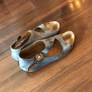 Blue Leather Sandals size 39